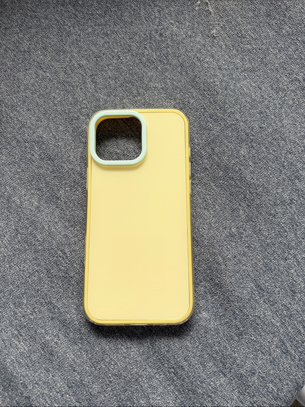 Yellow Protective Phone Case with Mint Camera Trim - iphone 16 pro max